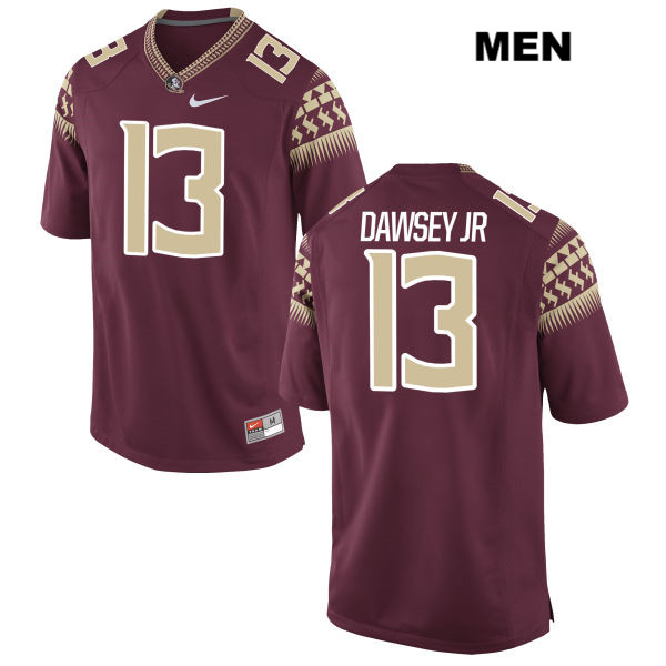 Men's NCAA Nike Florida State Seminoles #13 Lawrence Dawsey Jr. College Red Stitched Authentic Football Jersey RTZ5869VP